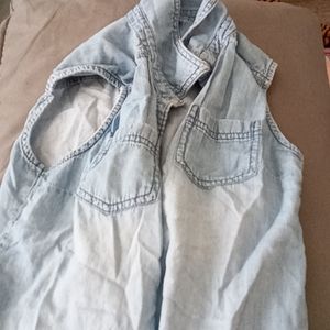 Sleeveless kids Jean jacket